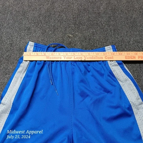 Under Armour Shorts Men Small Blue Basketball Athletic Stretch Drawstring Casual - Picture 5 of 9